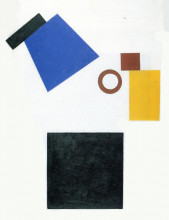 Картина "suprematism. two dimensional self portrait" художника "малевич казимир"