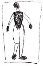 Репродукция картины "стоящая фигура" художника "малевич казимир"