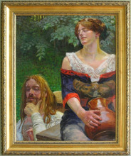 Копия картины "christ and the samaritian woman" художника "мальчевский яцек"