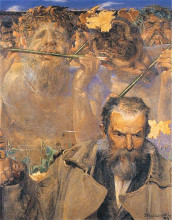 Картина "the story of a song (portrait of adam asnyk)" художника "мальчевский яцек"