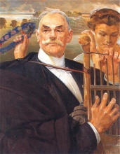 Копия картины "portrait of władysław żeleński" художника "мальчевский яцек"
