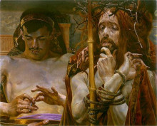 Репродукция картины "christ&#160;before&#160;pilate" художника "мальчевский яцек"