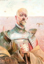 Картина "self-portrait in an armour" художника "мальчевский яцек"
