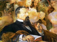 Репродукция картины "portrait of edward raczynski" художника "мальчевский яцек"