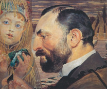 Картина "portrait of feliks jasienski" художника "мальчевский яцек"