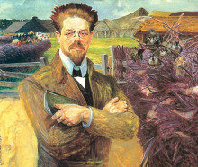Картина "portrait of wladyslaw reymont" художника "мальчевский яцек"