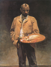 Картина "self-portrait with palette" художника "мальчевский яцек"