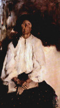 Копия картины "portrait of daria ivanovna tatarintseva" художника "малявин филипп"