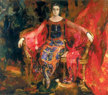 Копия картины "portrait of alexandra balashova" художника "малявин филипп"