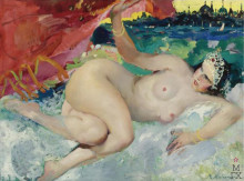 Копия картины "danae" художника "малявин филипп"