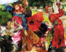Картина "demonstration of a newborn" художника "малявин филипп"
