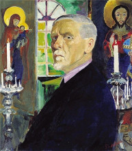 Копия картины "self-portrait" художника "малявин филипп"