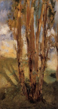 Репродукция картины "study of trees" художника "мане эдуард"