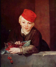Копия картины "the boy with cherries" художника "мане эдуард"