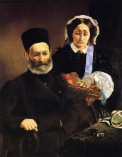 Репродукция картины "огюст и эжен мане, родители художника" художника "мане эдуард"