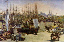Копия картины "the port of bordeaux" художника "мане эдуард"