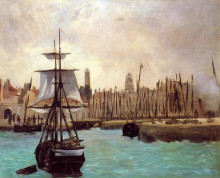 Копия картины "the port of bordeaux" художника "мане эдуард"