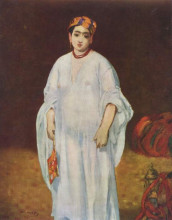 Репродукция картины "young woman in oriental garb" художника "мане эдуард"