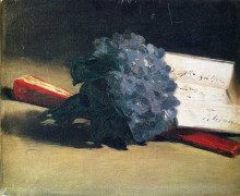 Репродукция картины "bouquet of violets" художника "мане эдуард"