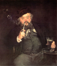 Репродукция картины "a good glass of beer" художника "мане эдуард"