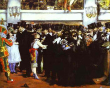 Копия картины "the masked ball at the opera" художника "мане эдуард"
