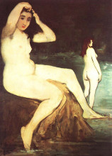 Репродукция картины "bathers on seine" художника "мане эдуард"