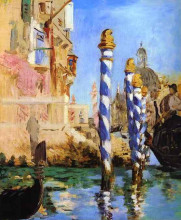 Репродукция картины "the grand canal" художника "мане эдуард"