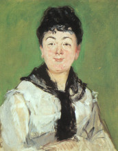 Картина "portrait of a lady with a black fichu" художника "мане эдуард"