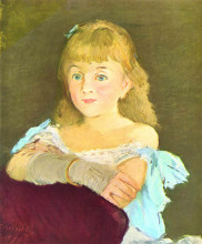 Копия картины "portrait of lina campineanu" художника "мане эдуард"