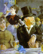Репродукция картины "the bock drinkers" художника "мане эдуард"