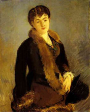Репродукция картины "portrait of mademoiselle isabelle lemonnier" художника "мане эдуард"