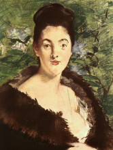 Репродукция картины "lady in a fur" художника "мане эдуард"