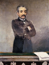 Репродукция картины "portrait of clemenceau at the tribune" художника "мане эдуард"