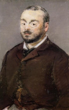 Репродукция картины "portrait of composer emmanual chabrier" художника "мане эдуард"