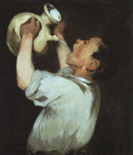 Репродукция картины "a boy with a pitcher" художника "мане эдуард"