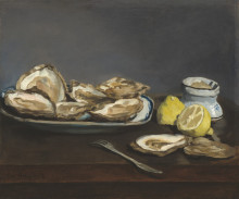 Репродукция картины "oysters" художника "мане эдуард"