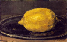 Репродукция картины "the lemon" художника "мане эдуард"