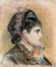 Копия картины "madame jeanne martin in a bonnet" художника "мане эдуард"