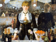 Репродукция картины "бар в &#171;фоли-бержер&#187;" художника "мане эдуард"