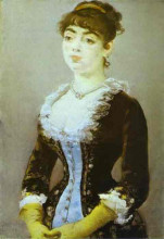 Репродукция картины "portrait of madame michel-levy" художника "мане эдуард"