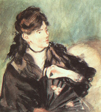 Картина "portrait of berthe morisot" художника "мане эдуард"