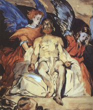 Копия картины "study to &quot;dead christ with angels&quot;" художника "мане эдуард"