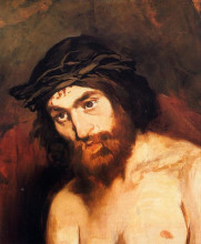 Репродукция картины "the head of christ" художника "мане эдуард"