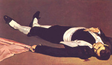 Репродукция картины "the dead toreador" художника "мане эдуард"