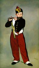 Копия картины "флейтист" художника "мане эдуард"