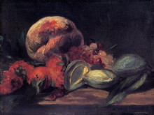 Репродукция картины "almonds, currants and peaches" художника "мане эдуард"