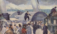 Копия картины "embarkation after folkestone" художника "мане эдуард"