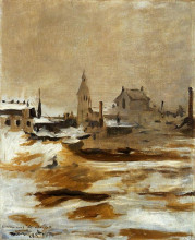 Репродукция картины "effect of snow at petit-montrouge" художника "мане эдуард"