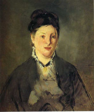 Репродукция картины "portrait of suzanne manet" художника "мане эдуард"