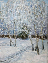 Копия картины "winter landscape: outskirts of kyiv" художника "маневич абрам"